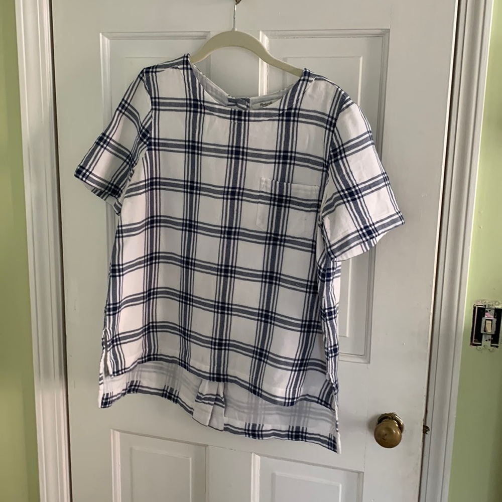 Madewell plaid cotton top